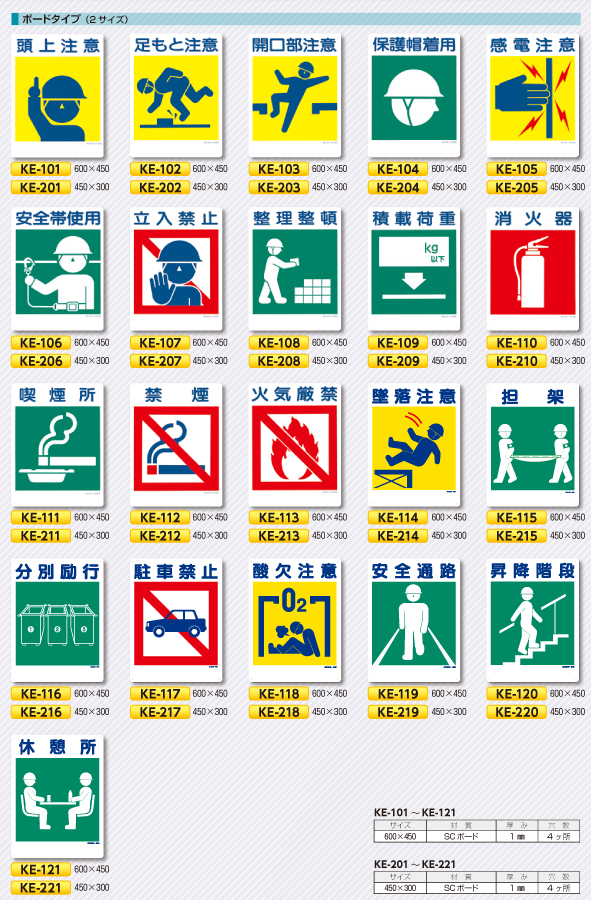 建設防標識 ボードタイプ 安全標識、安全用品、安全工事看板の「つくし工房」